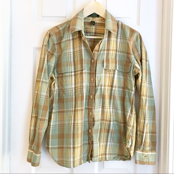 Lauren Ralph Lauren Tops - {Lauren Ralph Lauren} Brushed Cotton Button-Down Field Shirt